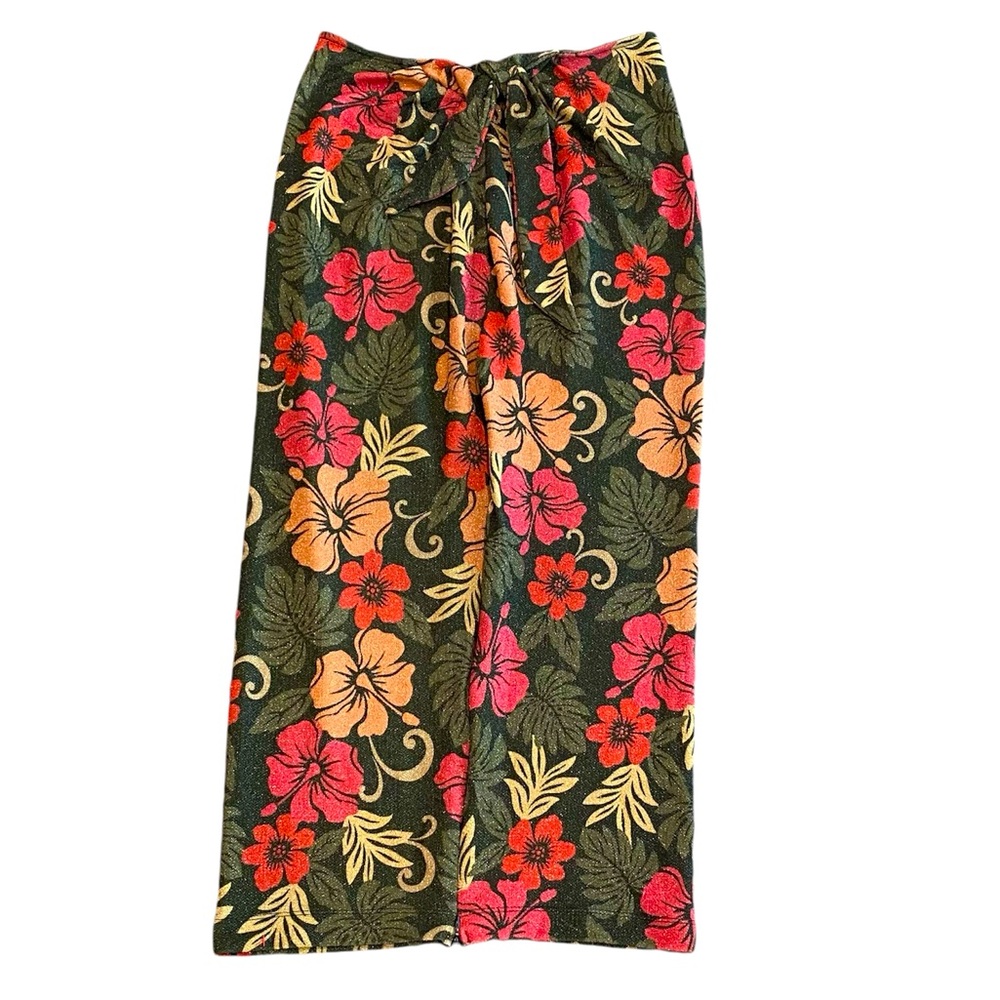 Beach Riot women’s beach cover maxi skirt tie front metallic vacation tropical